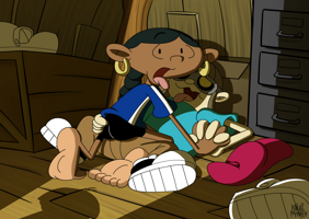 Numbuh 1 and 5 Kissing