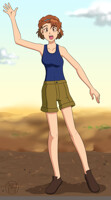 nanami hitchhiking clothed