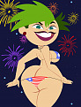 Tuesday X in a stars and stripes bikini done for me by Ck-Draws-Stuff!!